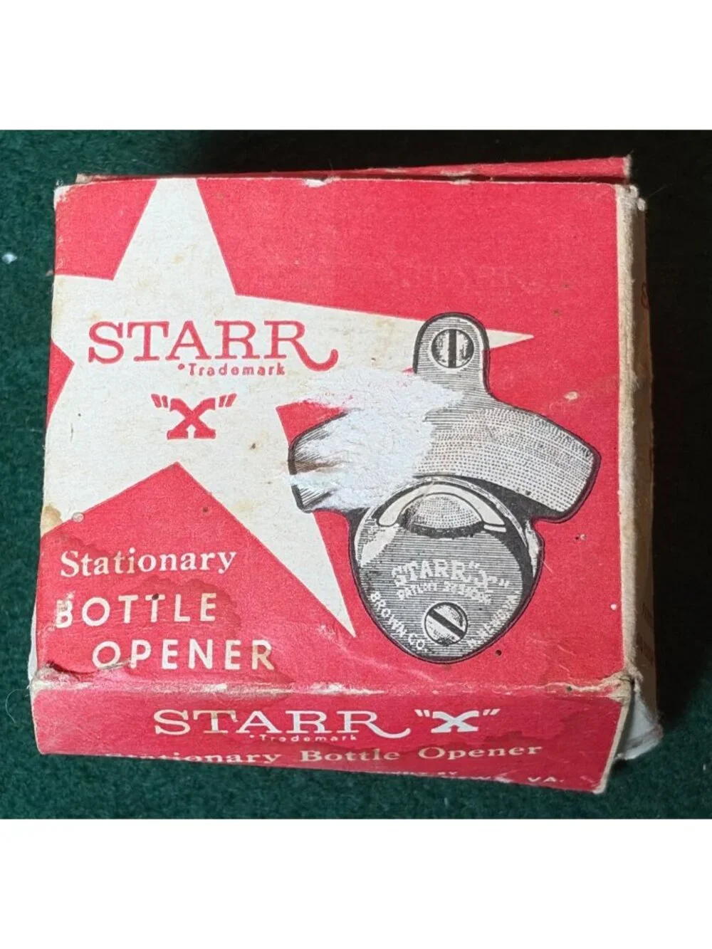 NOS Vintage Starr X Coca-Cola Wall-Mounted Bottle Opener With Original Box